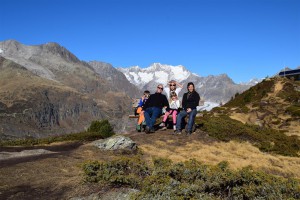 Les Pfyffer devant le glacier